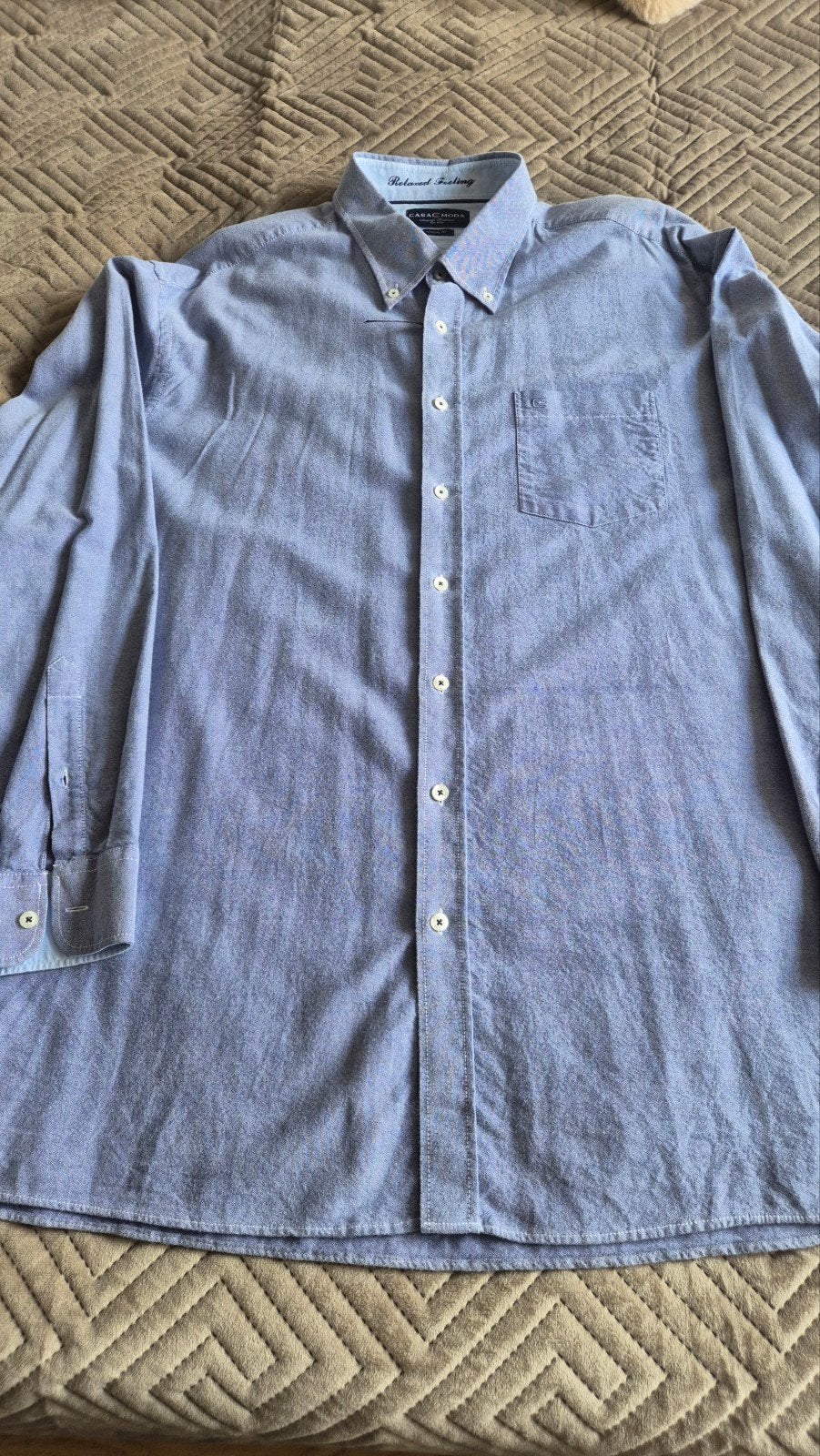 Casa Moda Casual Fit overhemd - Blauw, Blauw, CASA MODA, Ophalen of Verzenden, Zo goed als nieuw