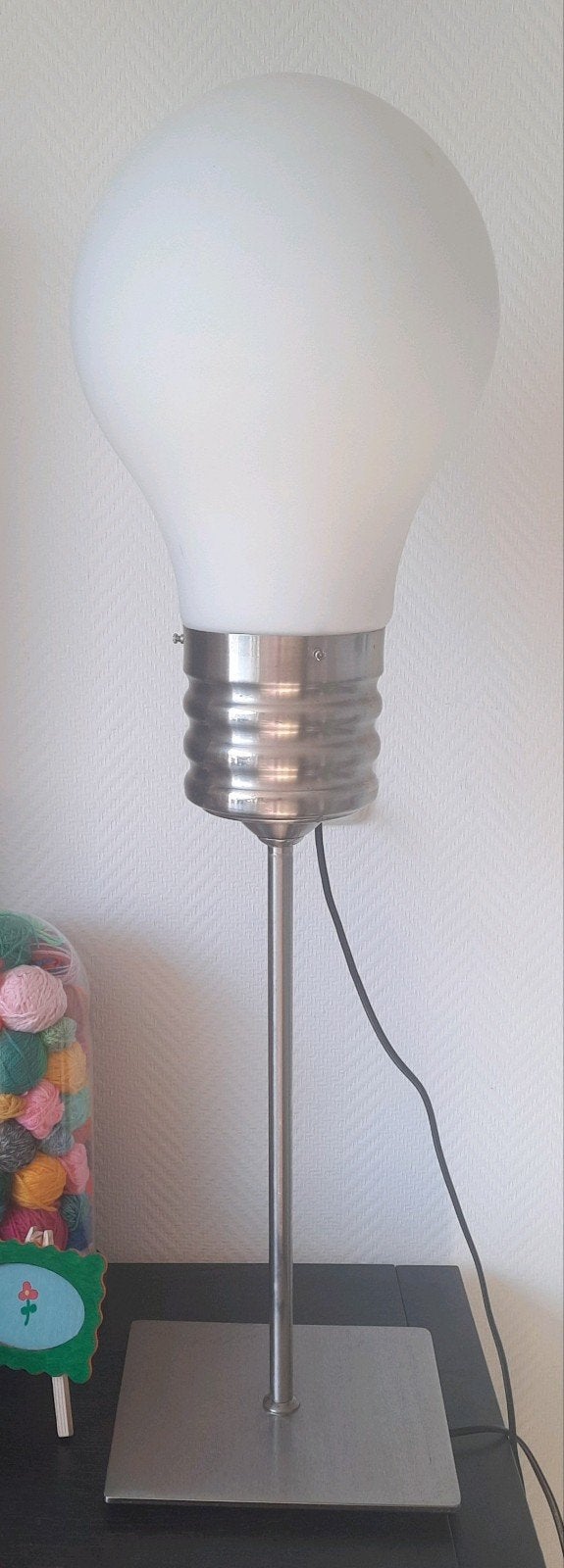 Postmoderne gloeilamp uit de jaren 90,lees de beschrijving, Ophalen of Verzenden, Zo goed als nieuw, Glas
