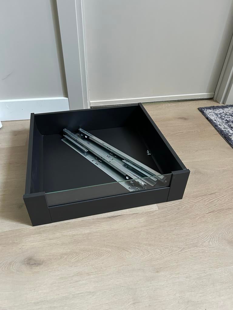 3x IKEA Keukenlades Knivshult donkergrijs lades - 60x60 cm, Ophalen, Zwart, 50 tot 100 cm, Zo goed als nieuw