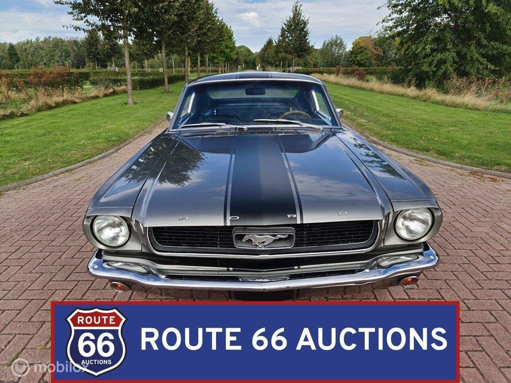 Ford Mustang Fastback C-Code | 1966 | Route 66 Auctions, Auto's, Overige carrosserieën, Zwart, Bedrijf, Handgeschakeld