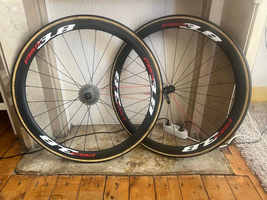 Stealth 3.8 Carbon wielset velgrem, Fietsen en Brommers, Fietsonderdelen, Gebruikt, Wiel, Carbon, Racefiets, Ophalen