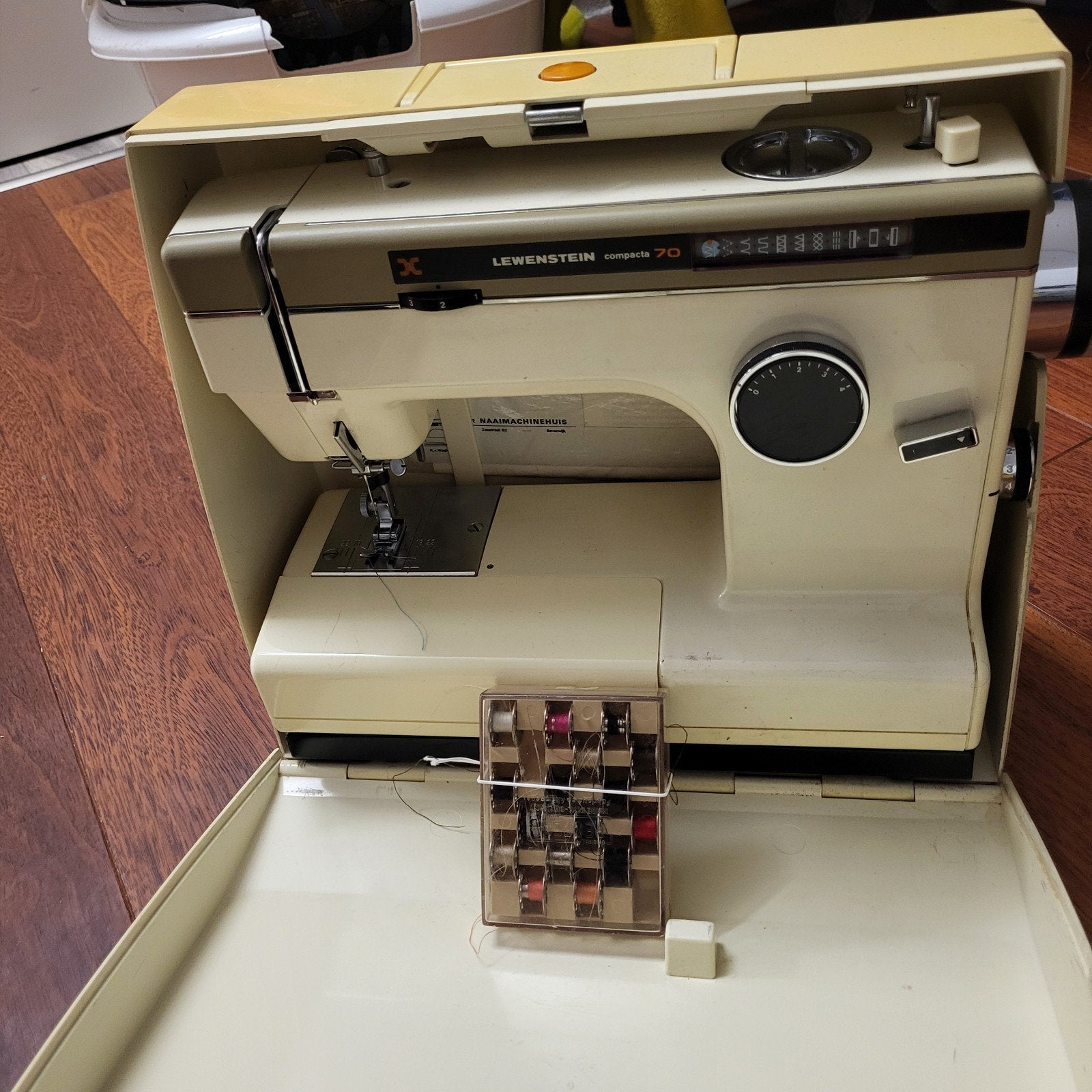 Vintage Lewenstein Compacta 70 naaimachine,werkend, +koffer, Ophalen of Verzenden, Gebruikt, Naaimachine, Overige merken