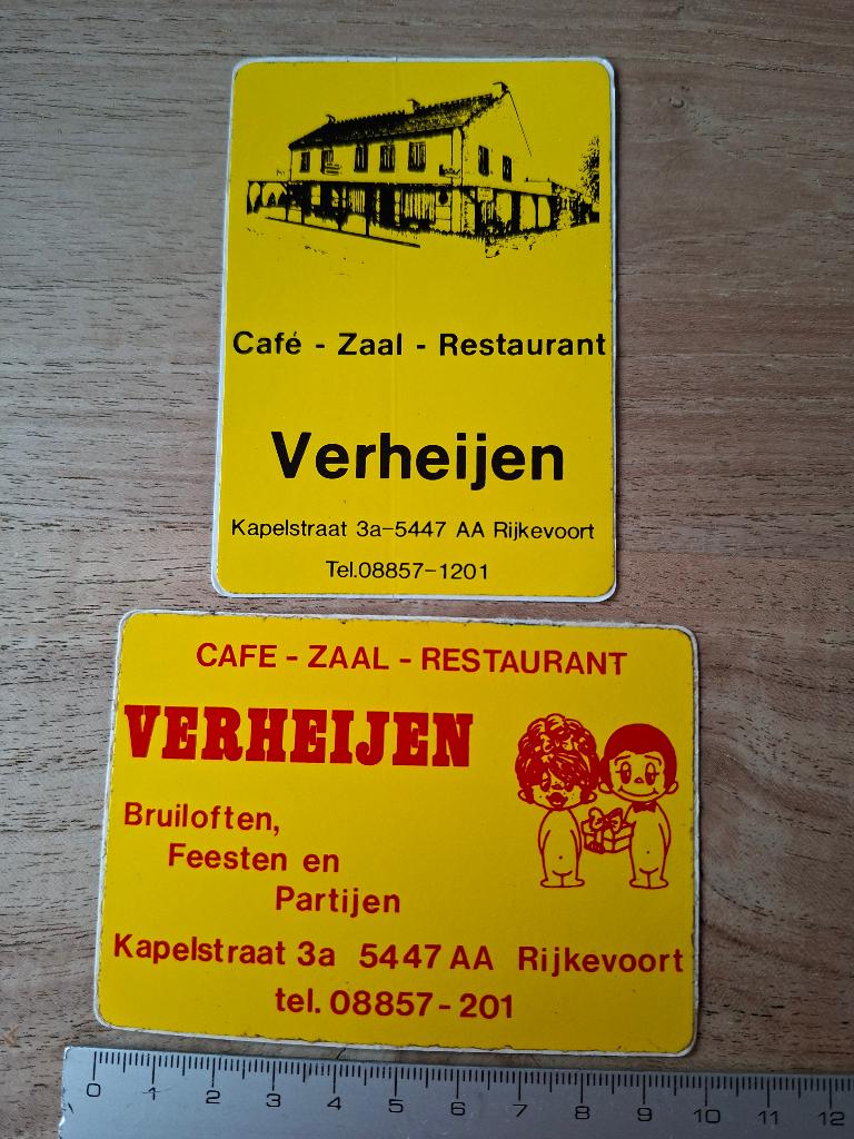 Stickers Rijkevoort restaurant, Ophalen of Verzenden, Zo goed als nieuw, Overige typen