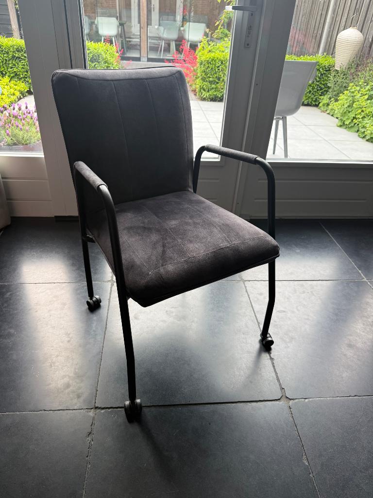 6 eetkamerstoelen, Huis en Inrichting, Stoelen, Ophalen, Gebruikt, Vijf, Zes of meer stoelen, Stof