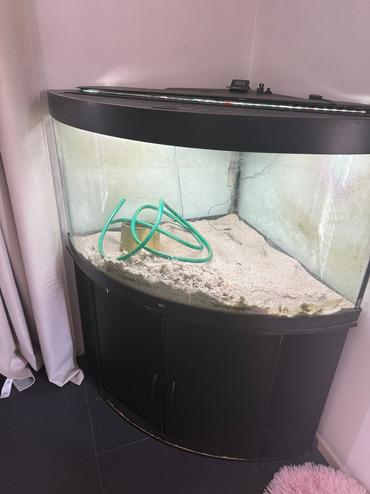 Hoek aquarium juwel, Ophalen, Gebruikt, Pomp, Leeg aquarium