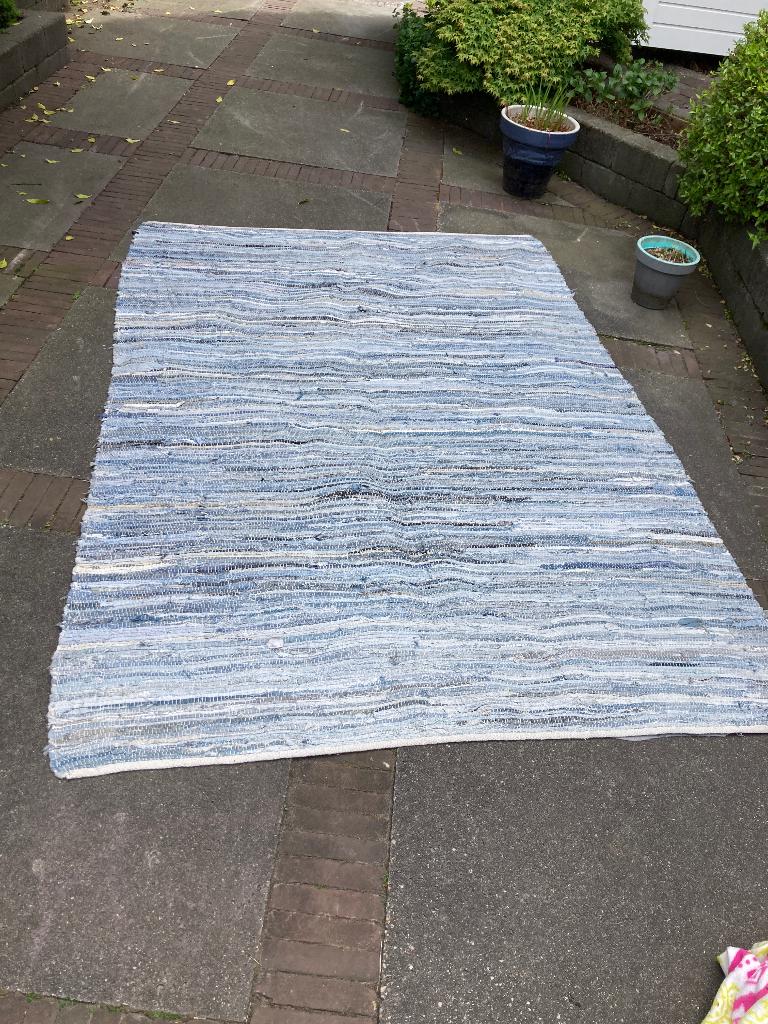 Vloerkleed jeans 1,70x2,45, Ophalen, Blauw, 150 tot 200 cm, 200 cm of meer