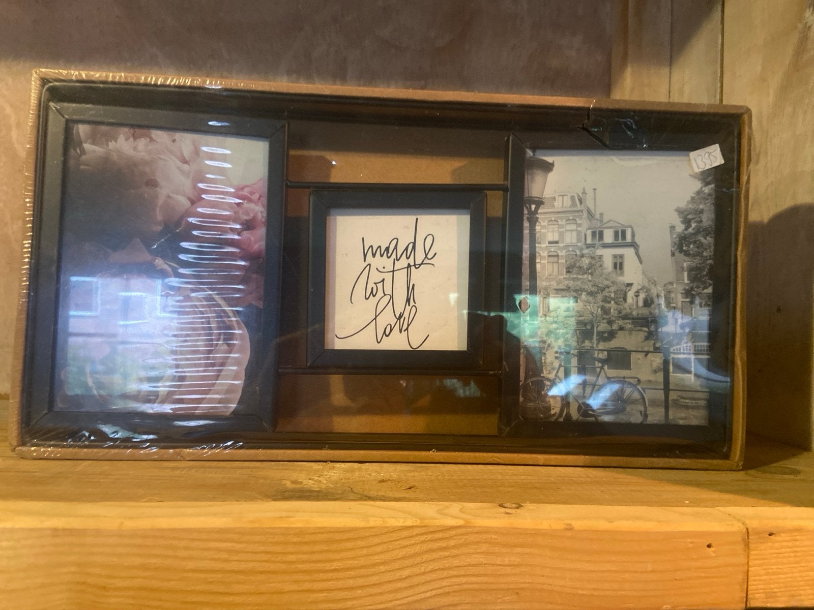Nieuwe fotolijst voor 3 foto's - perfect cadeau!, Bruin, Nieuw, Met glas, Hout