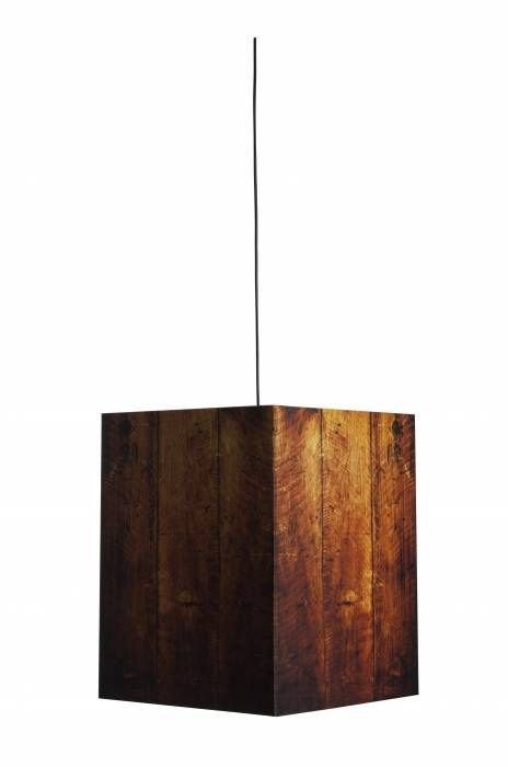 Een Hanglamp van Zuiver "Heavy Light " woodprint, Ophalen of Verzenden, Nieuw, Overige materialen, E27 (groot)