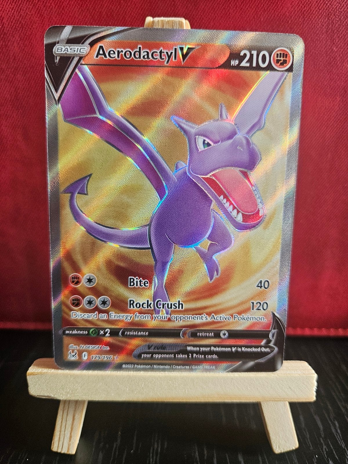 Aerodactyl V #179, Ophalen of Verzenden, Zo goed als nieuw, Losse kaart