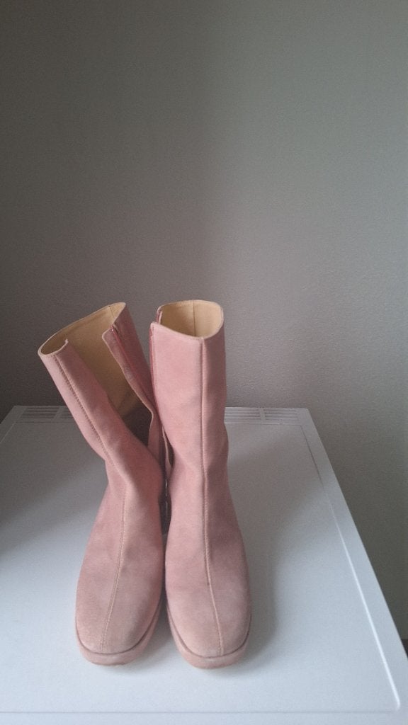 Laarsjes, Lage of Enkellaarzen, Zo goed als nieuw, Roze, Ophalen