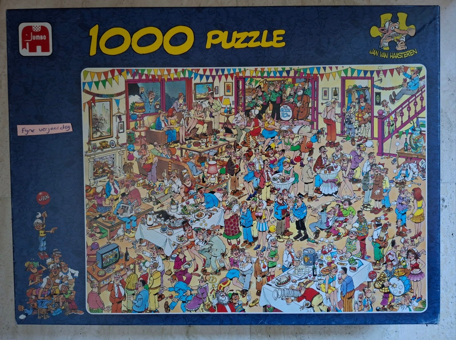 Jan van Haasteren puzzel 1000 stukjes - Fijne verjaardag, Ophalen of Verzenden, 500 t/m 1500 stukjes, Zo goed als nieuw