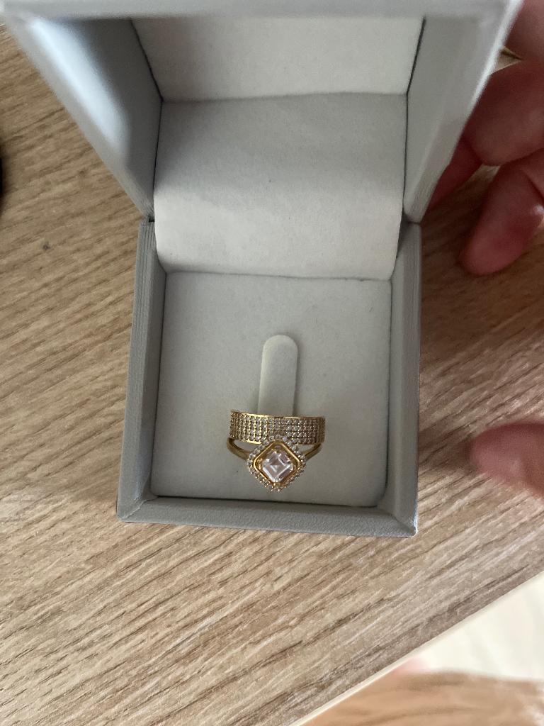 18k gouden ringset maat 52, Ophalen, Nieuw, Kleiner dan 17, Dame