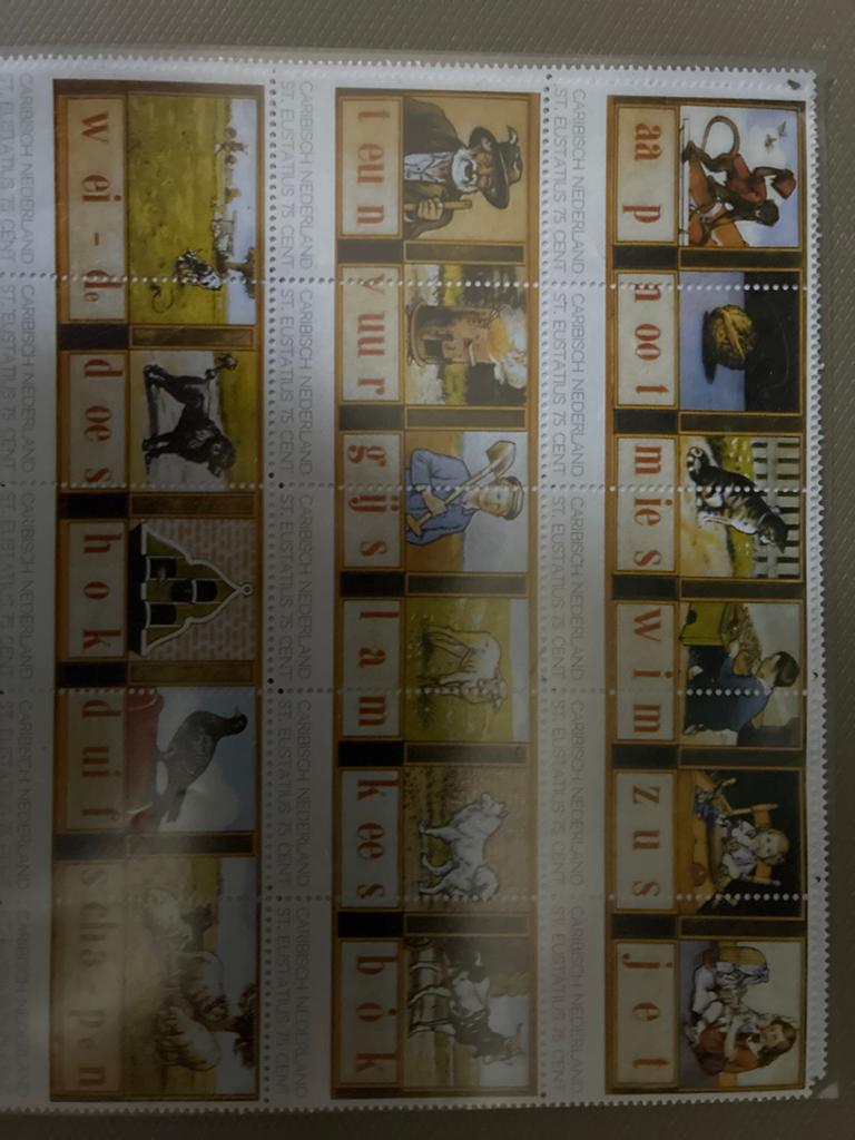 Postzegelvel aap noot mies Nederland en Sint Maarten, Postzegels en Munten, Ophalen, Na 1940, Postfris
