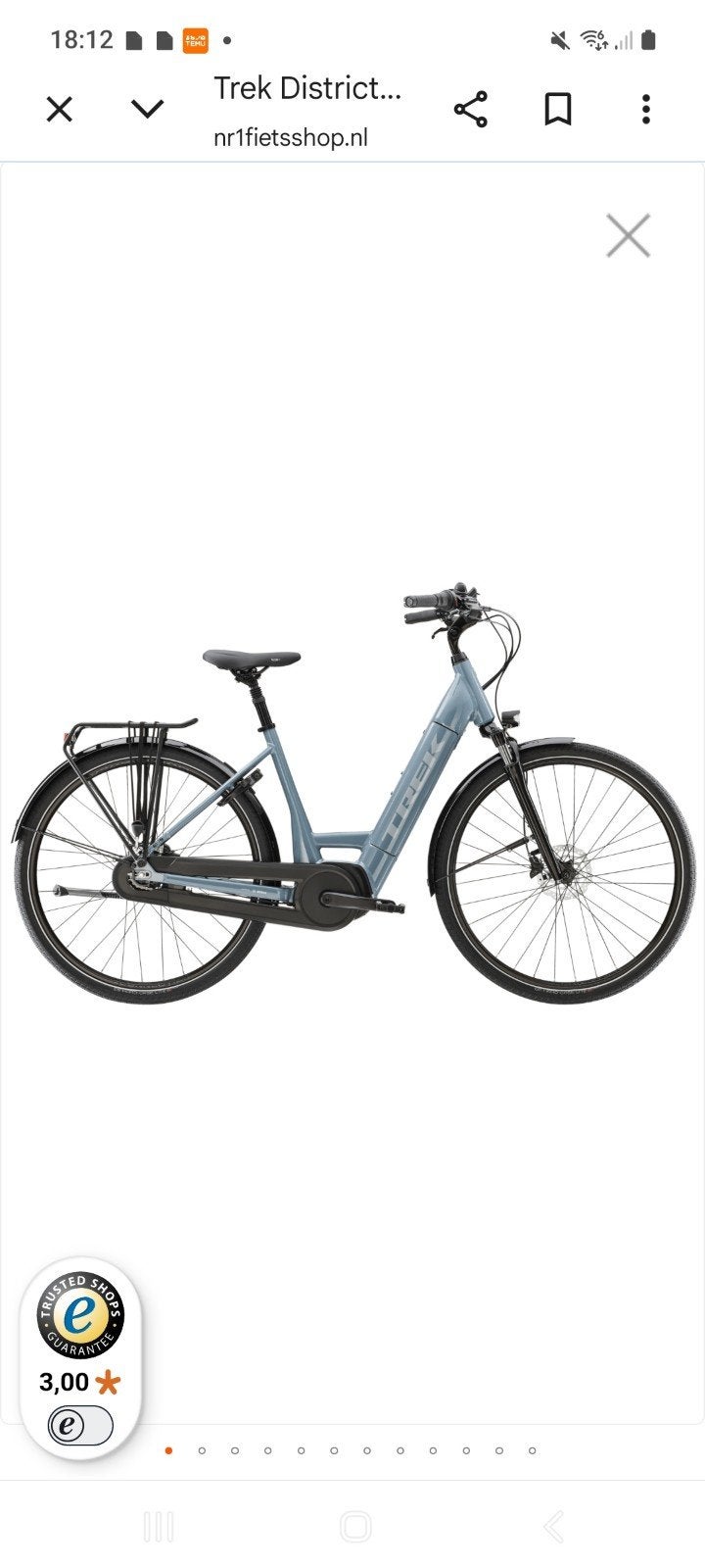 Trek District 3 XL elektrische damesfiets - Jeansblauw, 59 cm of meer, Ophalen, Zo goed als nieuw, Overige merken