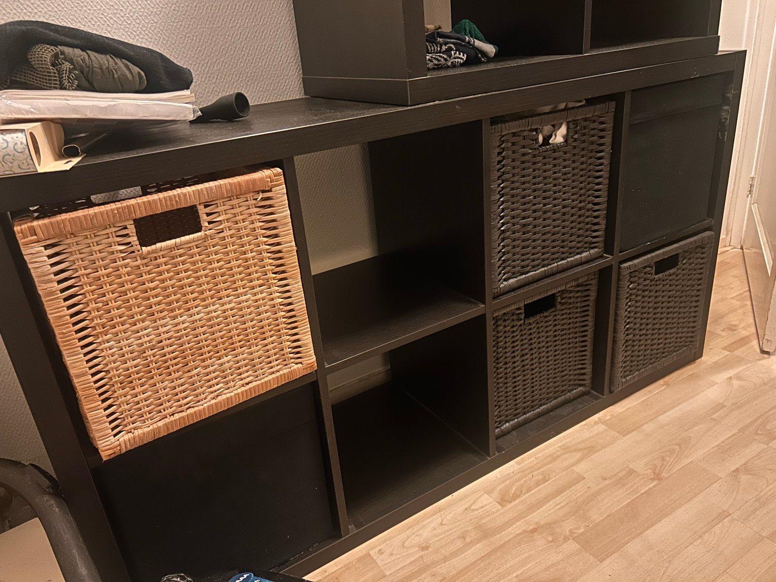 Ikea Kallax vakkenkast 2x4 en 2x2 - Zwart, Ophalen, Gebruikt