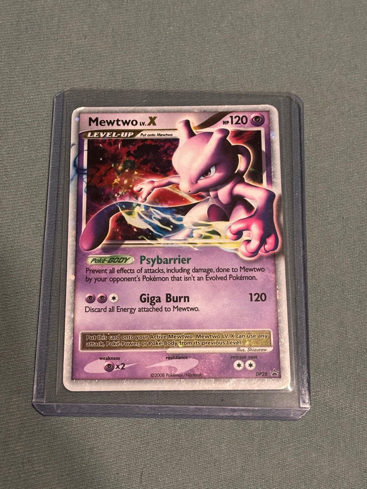 Mewtwo LV.X Pokémon kaart - DP28 Promo, Ophalen of Verzenden, Zo goed als nieuw, Losse kaart