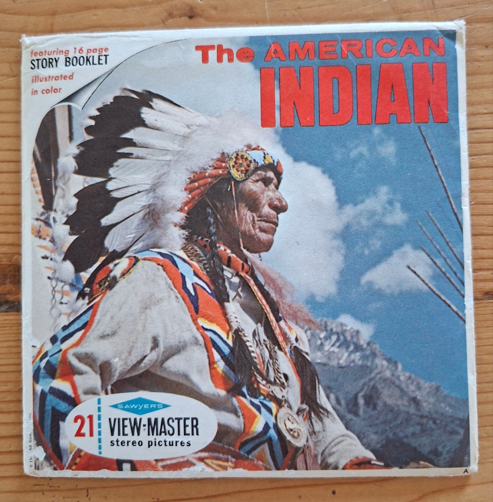 viewmaster sawyers the american indian, Ophalen of Verzenden, Zo goed als nieuw, Foto of Kaart