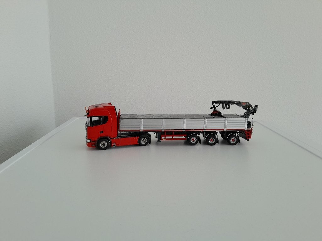 Scania CS20H Romijn Transport met stenentrailer kraan lading, Verzenden, Nieuw, Bus of Vrachtwagen, Tekno