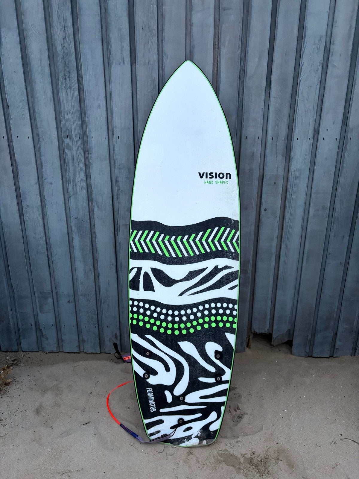Vision Foaminator 5'10" Soft Surfboard - Ideaal voor beginne, Watersport en Boten, Ophalen, Met vinnen