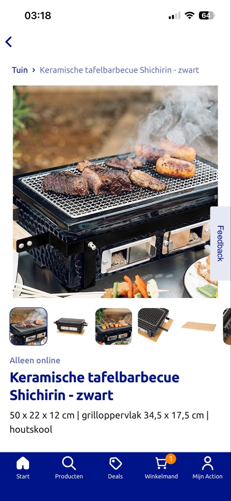BBQ stove Keramische Tafelbarbecue Shichirin - Zwart
