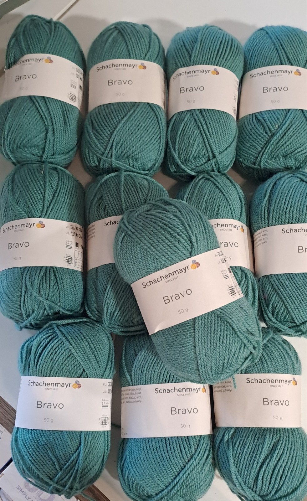 Nieuw 12 bollen Schachenmayr Bravo - kleur groen, Ophalen of Verzenden, Nieuw, Breien of Haken, Wol of Garen