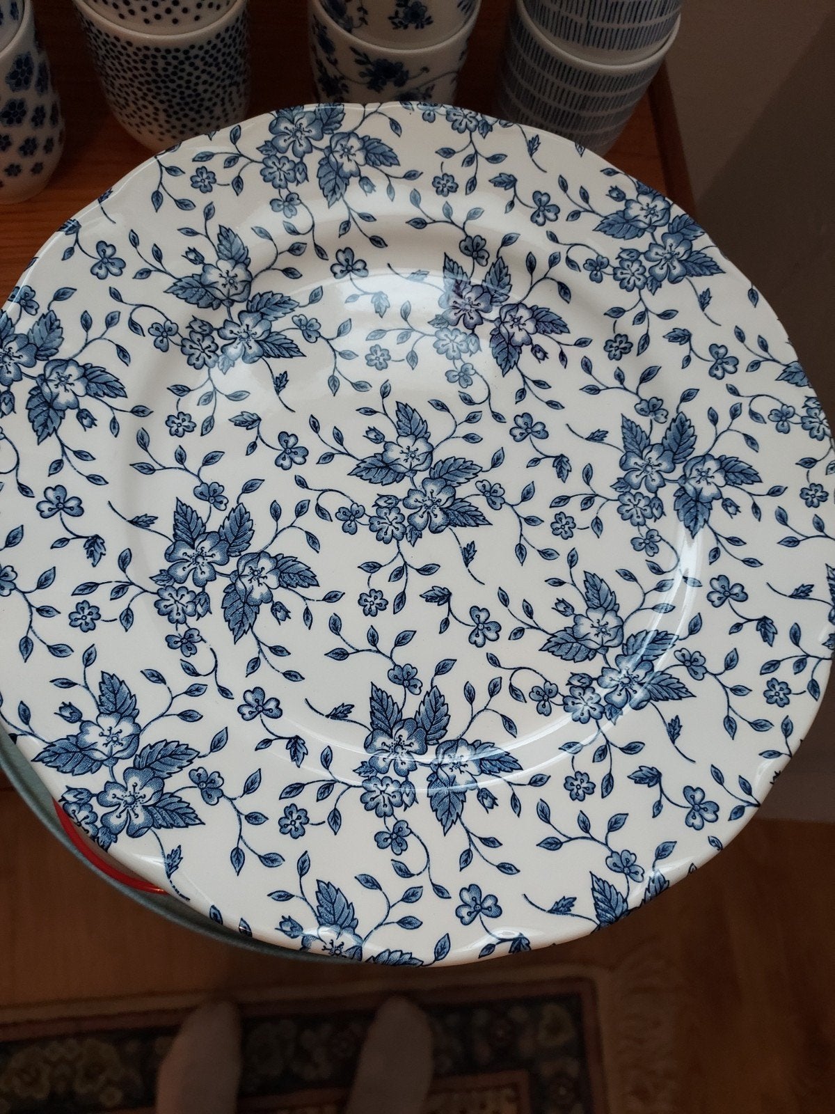 Royal tudor  bouquet bord blauw, Ophalen of Verzenden