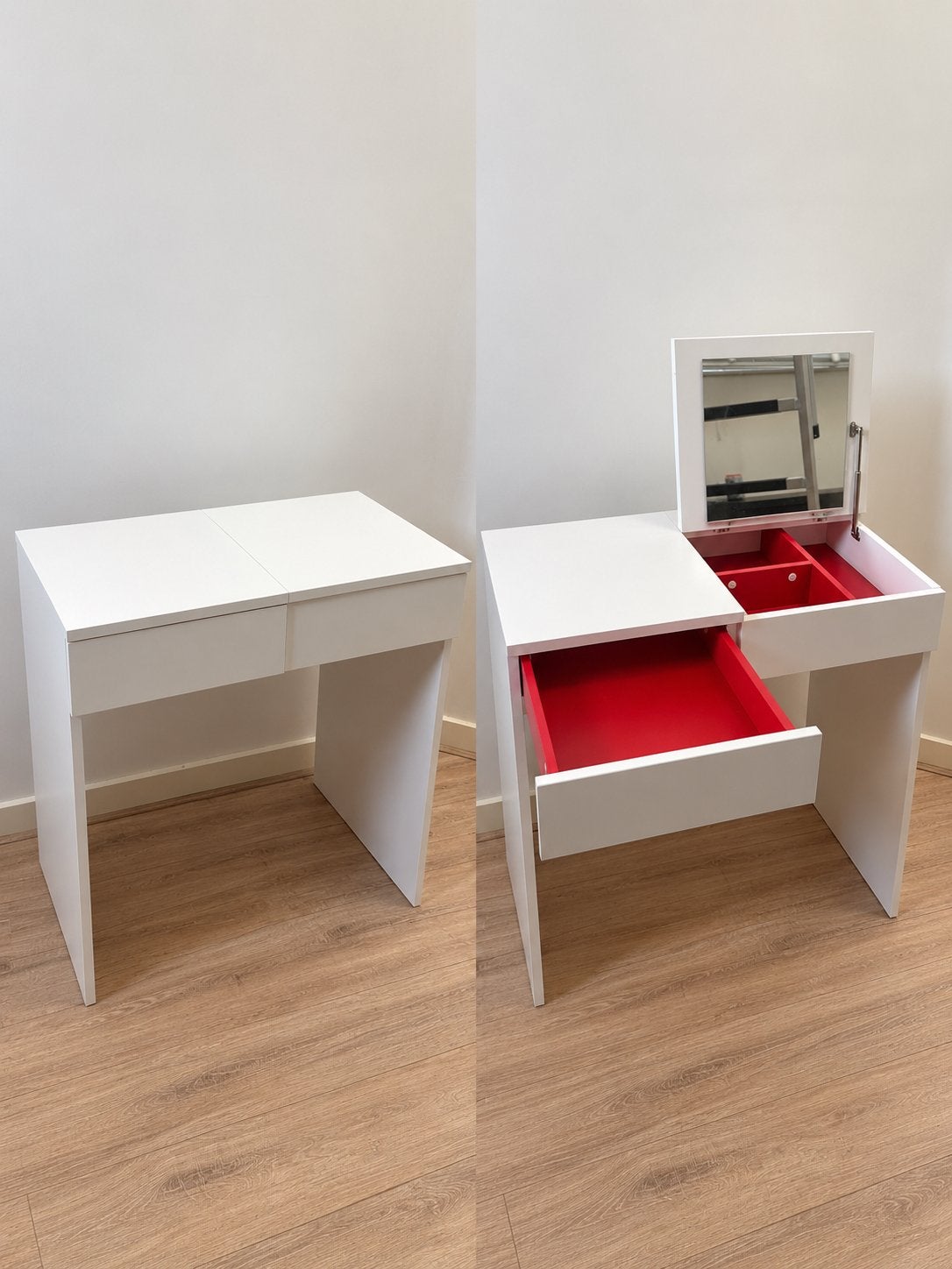 Kaptafel BRIMNES Ikea met spiegel - wit, Huis en Inrichting, Ophalen of Verzenden, Zo goed als nieuw