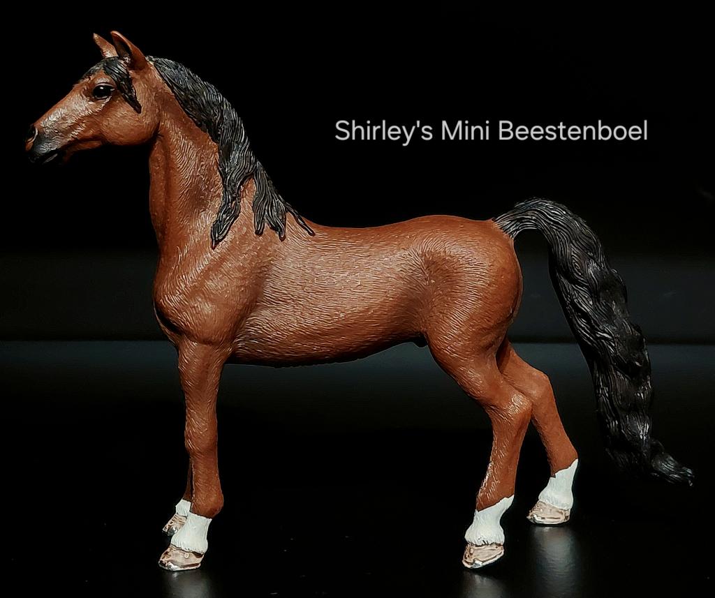 schleich american saddlebred hengst, Ophalen of Verzenden, Zo goed als nieuw, Paard, Beeldje of Figuurtje