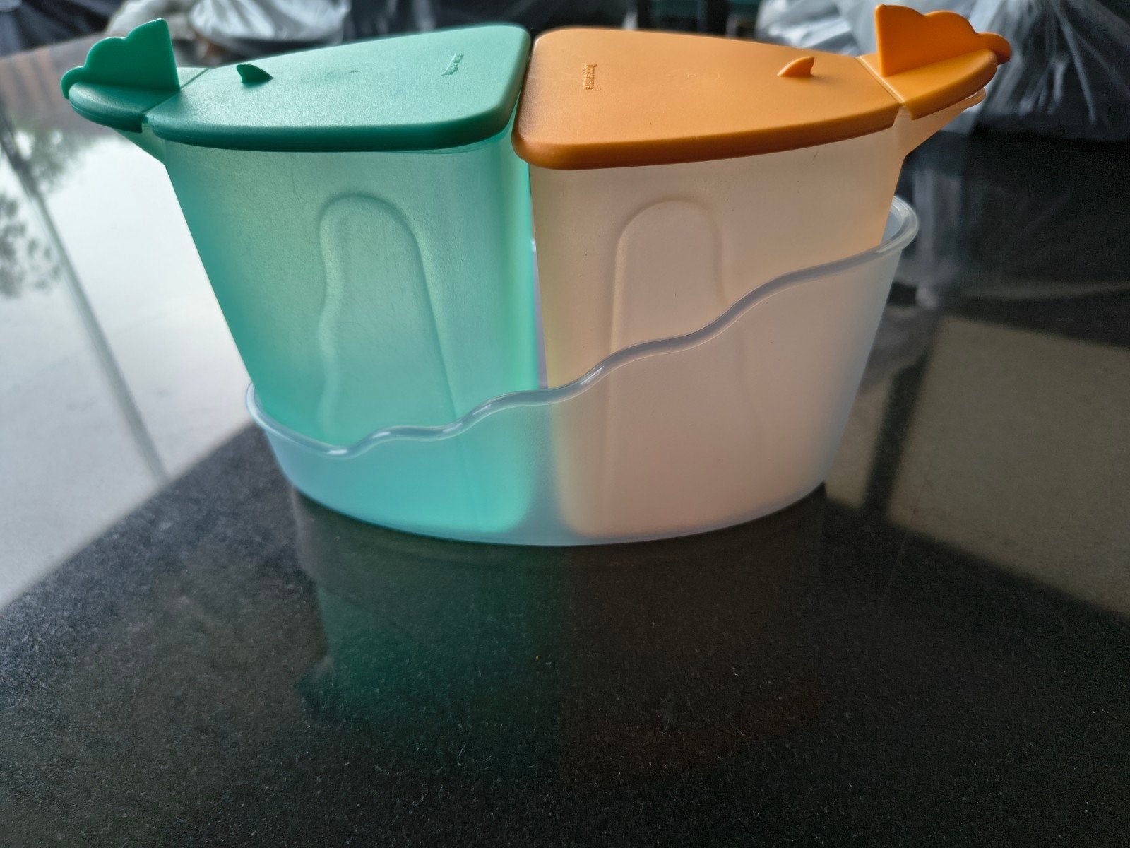 Tupperware setje, Ophalen, Gebruikt, Overige kleuren, Met deksel