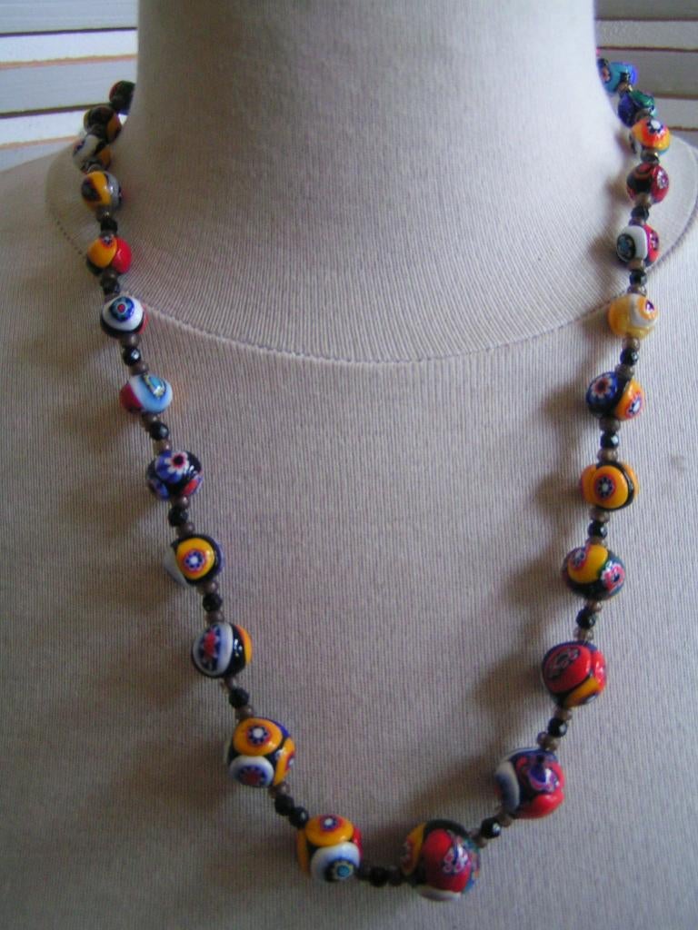 ketting Mille fiori kralen nr SS 82 gereserveerd severin, Verzenden, Nieuw, Overige materialen