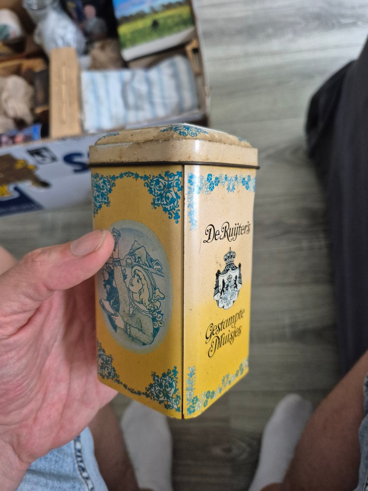 Vintage De Ruijter's Gestampte Muisjes blik, Ophalen of Verzenden, Gebruikt, Overige, Overige merken