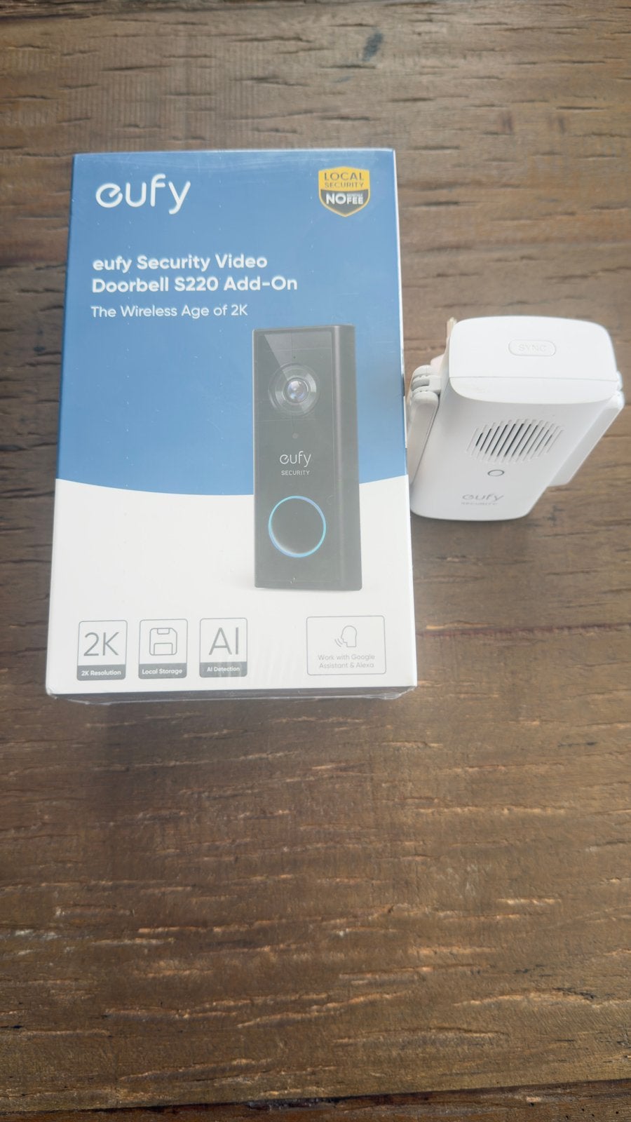 Eufy Security Video Deurbel S220 Add-On, Ophalen of Verzenden, Bewegingsdetectiesensor, Nieuw, Draadloos