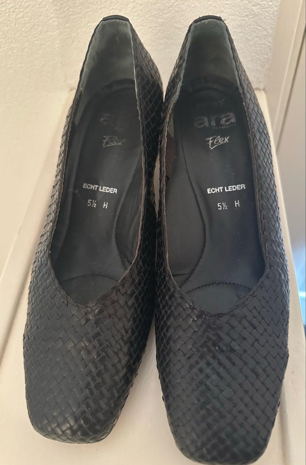 Dames gevlochten zwarte lederen Ara Flex schoen mt 5,5, Kleding | Dames, Schoenen, Schoenen met lage hakken, Zwart, Nieuw, Ophalen of Verzenden