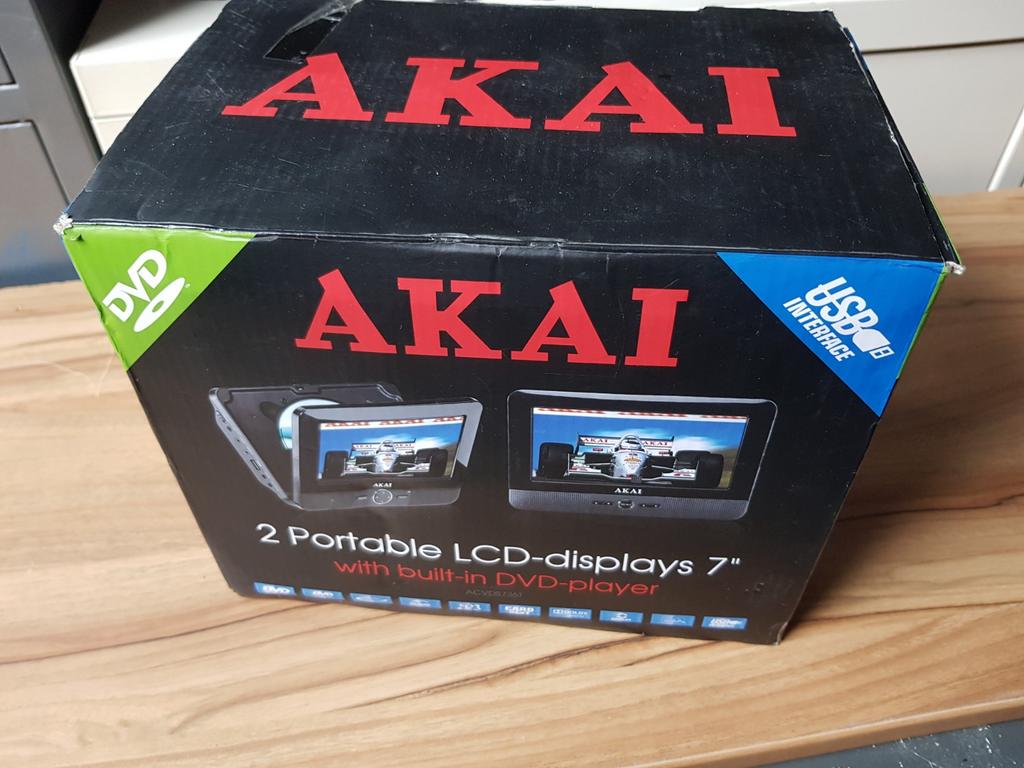 Akai Portable Draagbare DVD Speler Duo 7 Inch, Audio, Tv en Foto, Dvd-spelers, Gebruikt, Draagbaar, Ophalen of Verzenden, Overige merken
