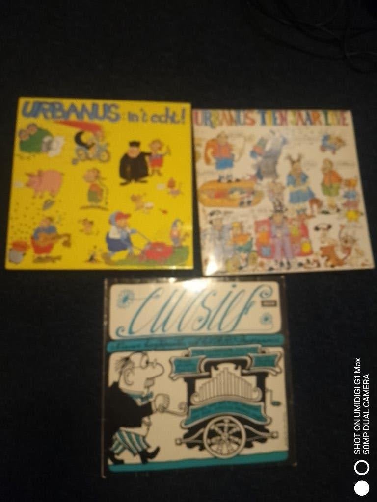 LP Urbanus 10 jaar live, Urbanus in 't echt, KRO Cursief 73, Gebruikt, 1980 - 1989, Ophalen of Verzenden, Dubbel-LP