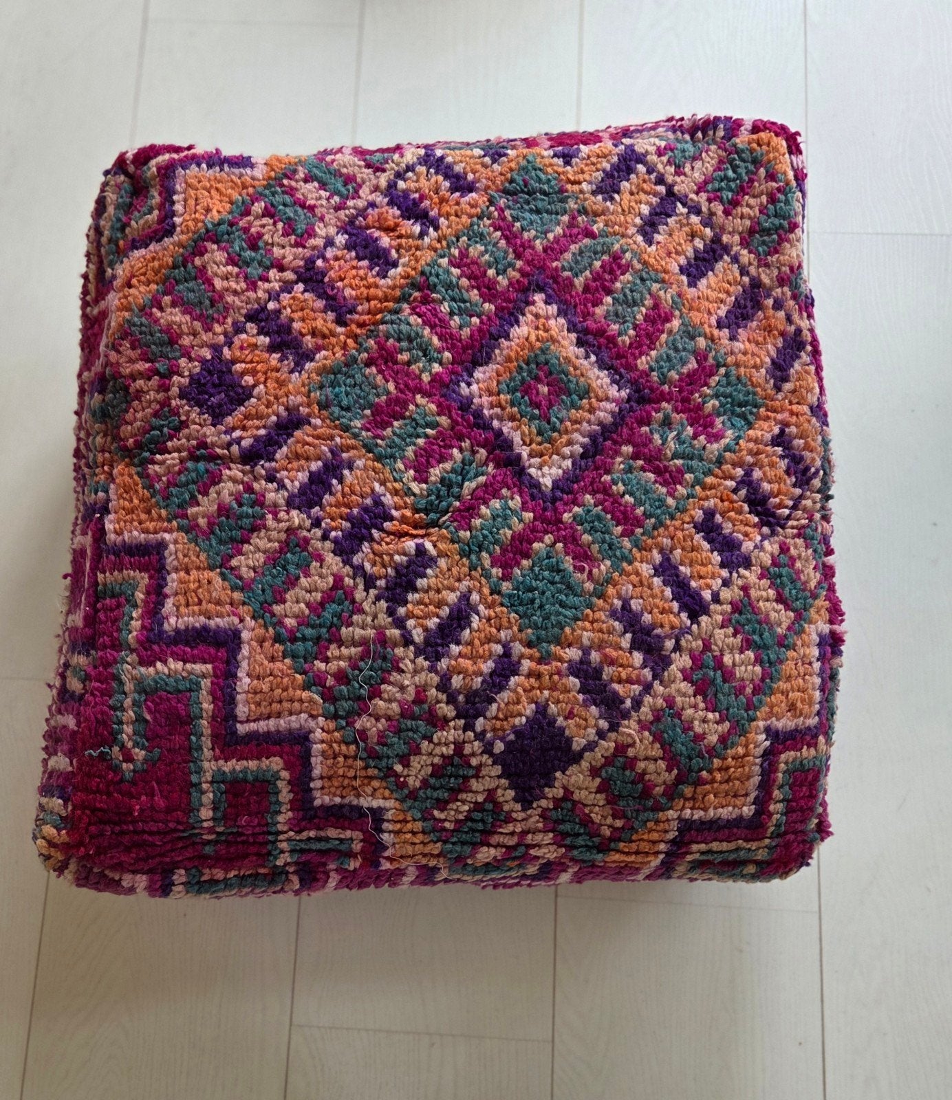 Berber poef zonder vulling - Outletprijs, Ophalen of Verzenden, Stof, 50 tot 75 cm, Vierkant