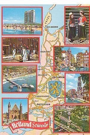 Ansichtkaart 	Noord- en Zuid-Holland	8-luik, Verzenden, 1980 tot heden, Gelopen, Zuid-Holland