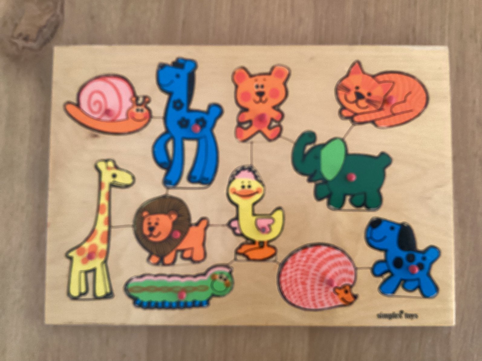 Houten puzzel, Ophalen of Verzenden, Minder dan 10 stukjes, Zo goed als nieuw, 6 maanden tot 2 jaar