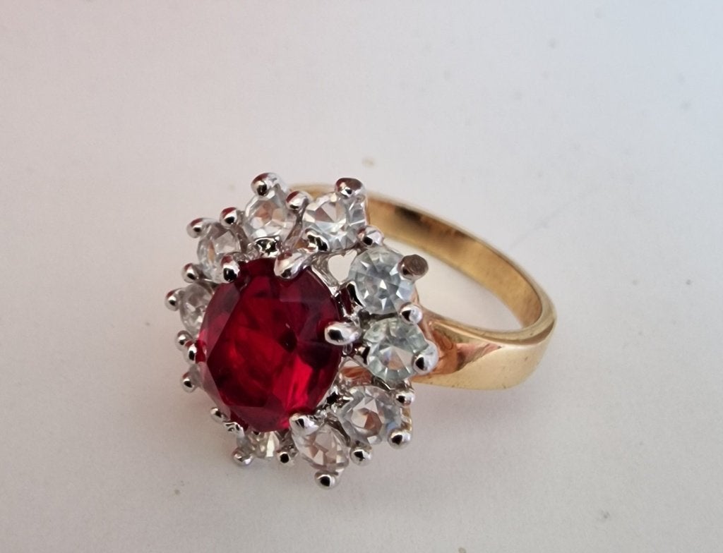 Goudkleurige ring, Overige materialen, Gebruikt, 19 tot 20, Ophalen of Verzenden
