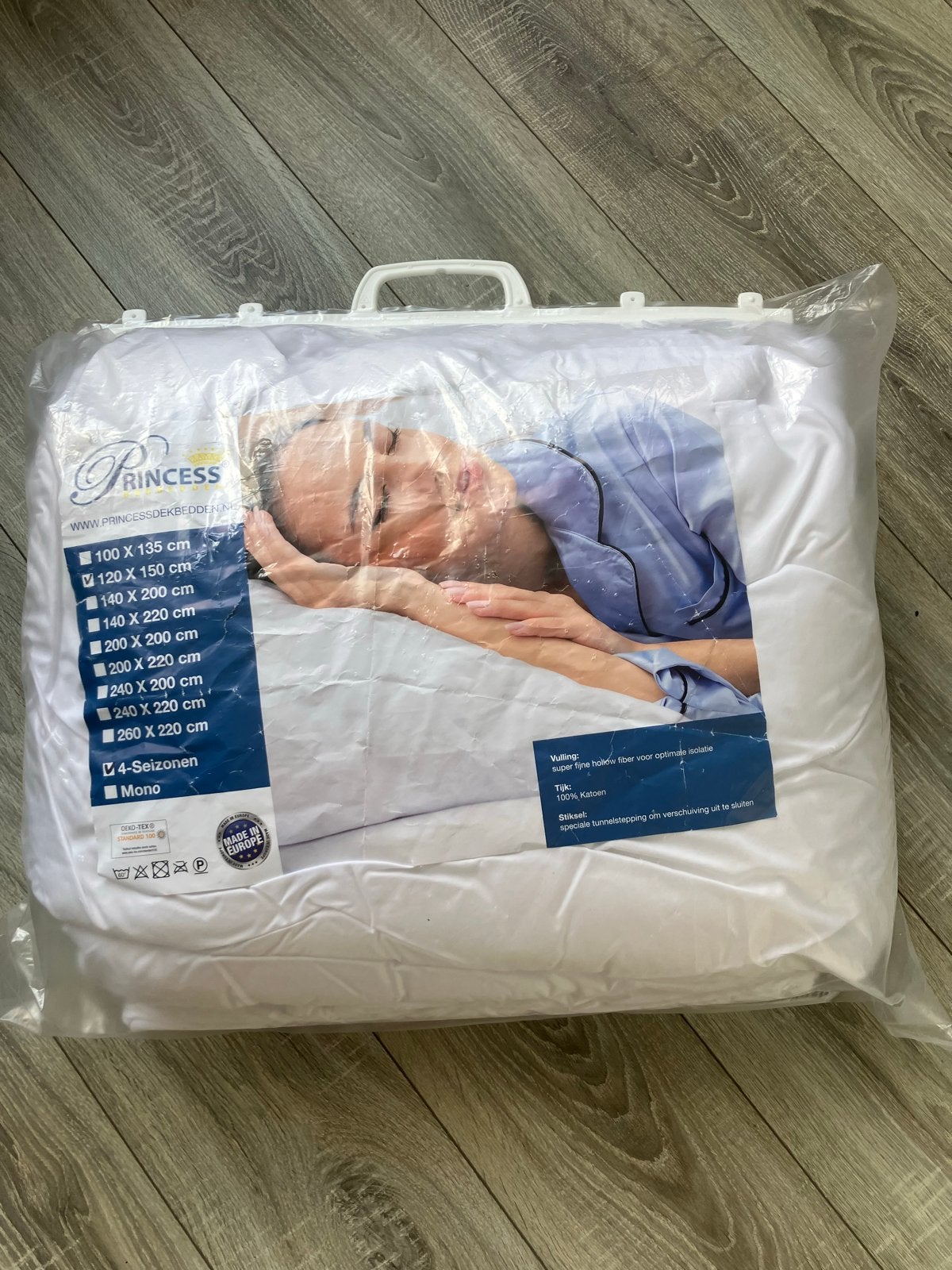Nieuw 4-seizoenen dekbed 120x150 cm - Princess Bedden, Ophalen, Overige merken, Jongetje of Meisje, Wit