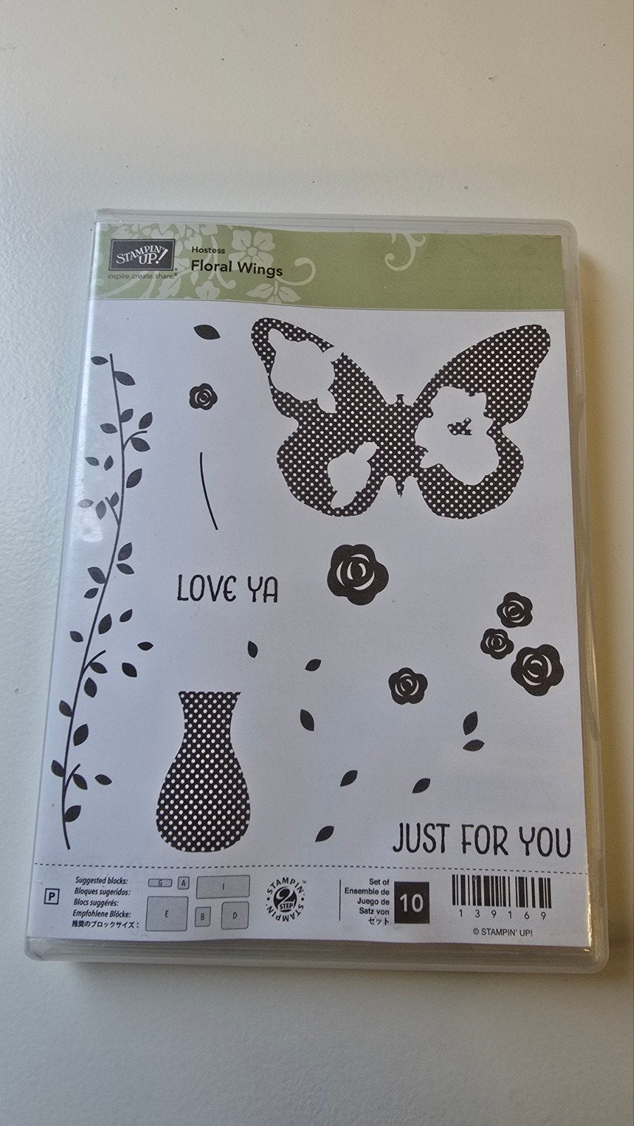 Stampin up stempelset floral wings, Hobby en Vrije tijd, Ophalen of Verzenden, Gebruikt