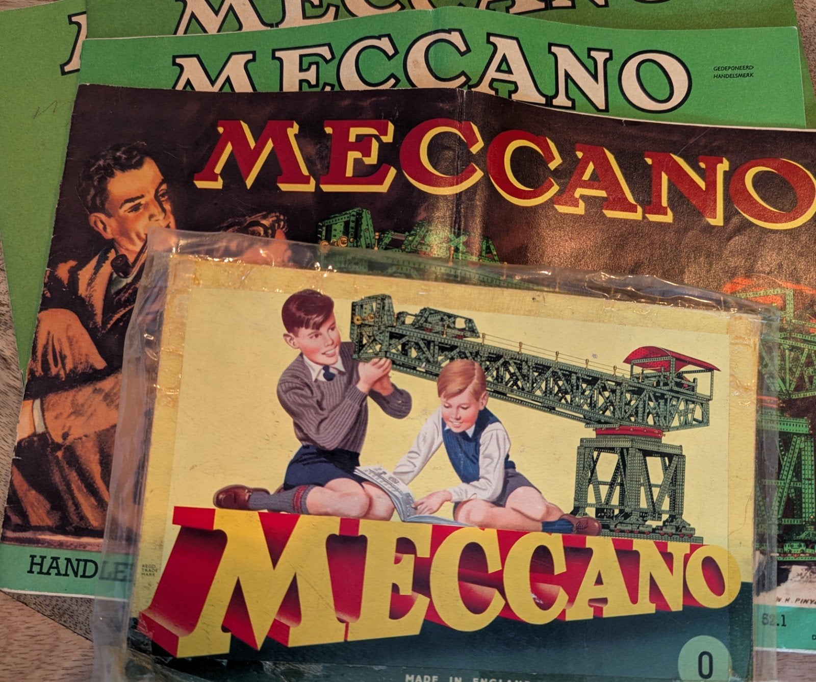 Vintage Meccano Bouwset met Boekjes - Jaren '50, Ophalen