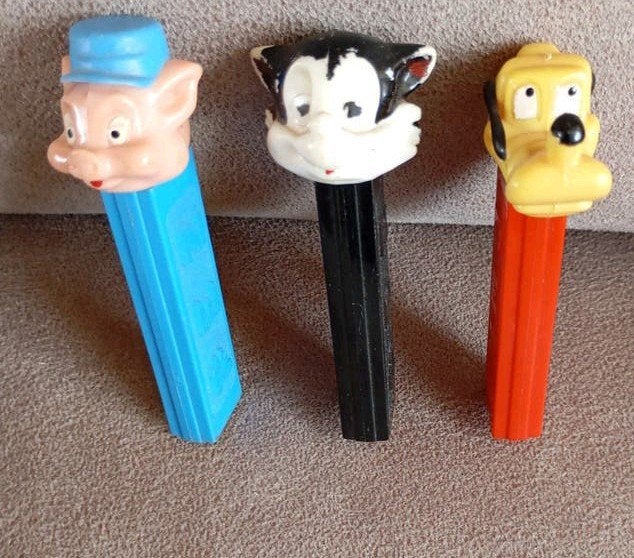 Oudere Pez dispensers zonder voetje - 3 stuks, Ophalen of Verzenden, Gebruikt