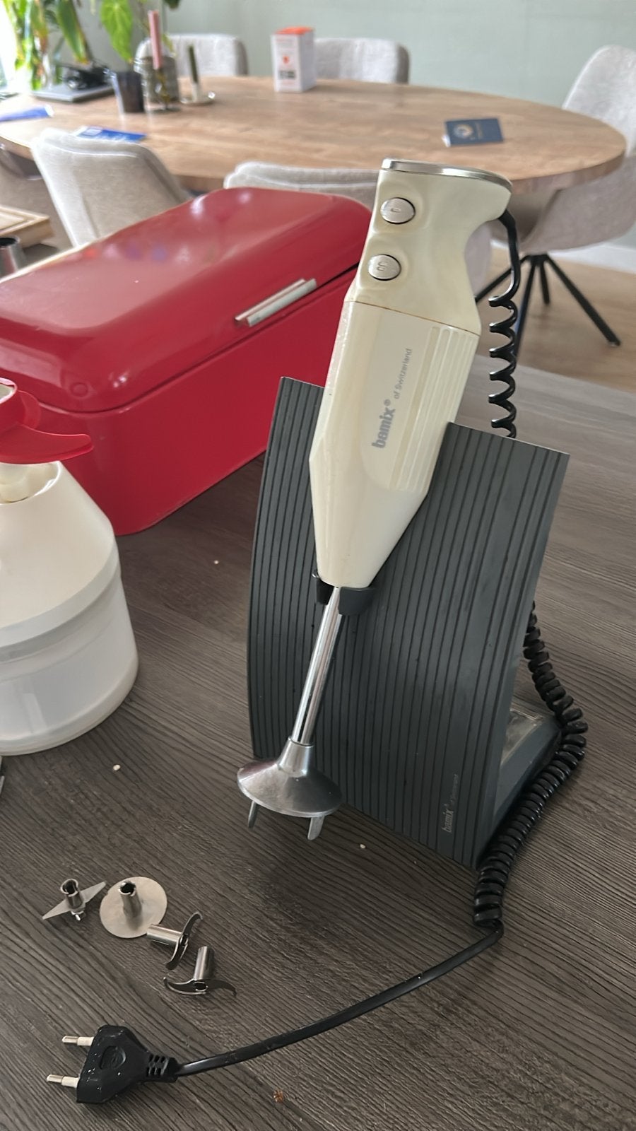 Bamix M200 staafmixer met accessoires en standaard, Minder dan 1 liter, Ophalen of Verzenden, Zo goed als nieuw, 2 snelheden