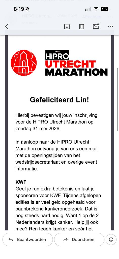 Kaartje hele marathon HiPRO Utrecht, Tickets en Kaartjes, Eén persoon, April