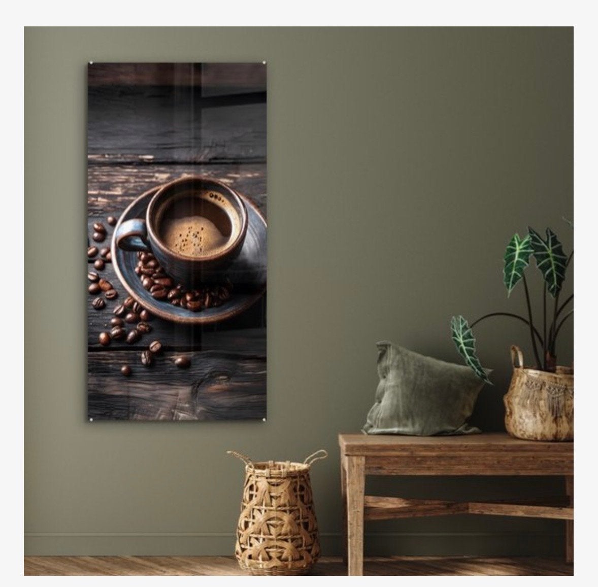 Nieuw Acrylglas Schilderij Koffie 120x60 cm, Nieuw, Ophalen of Verzenden, Schilderij, 75 – 100