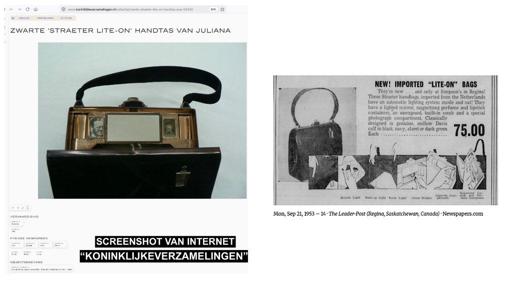 Zeldzame handtas Straeter Lite-On 24 Krt / Koningin Juliana, Ophalen of Verzenden, Zo goed als nieuw