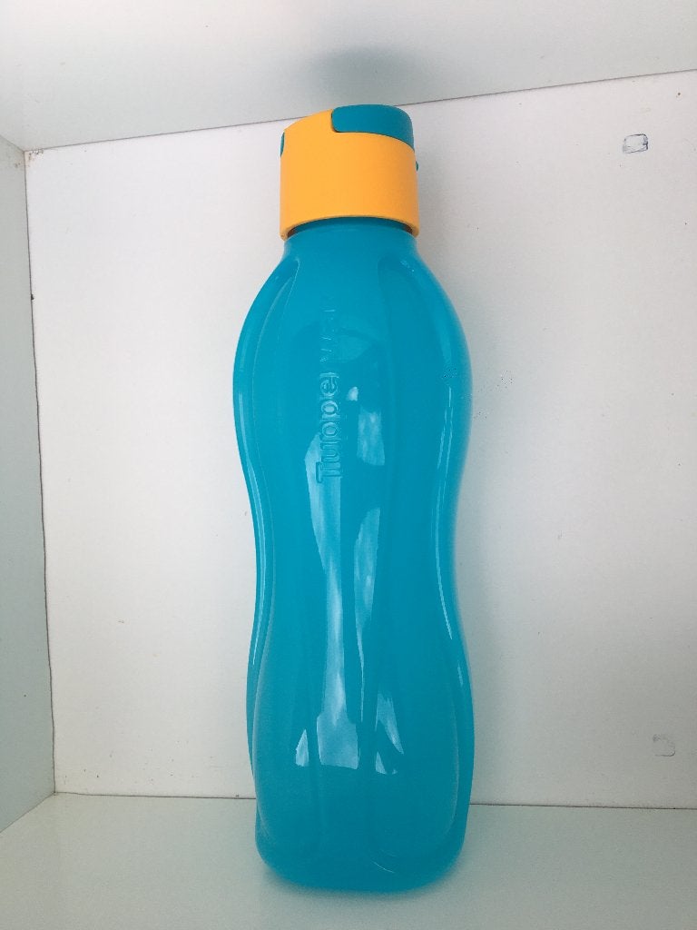 Tupperware Ecofles Plus 750ml Geel/Blauw Nieuw, BPA-vrij, Blauw, Beker of Kan, Ophalen of Verzenden