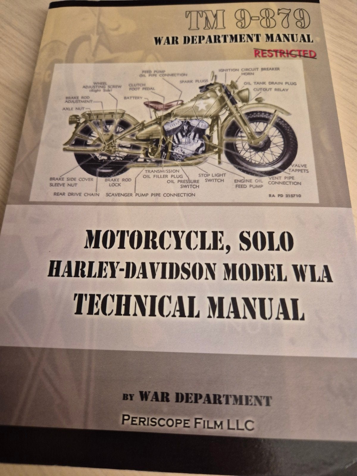 Nieuwstaat uitgave 250 blz Boek Harley Davidson WLN TM 9879, Ophalen of Verzenden, Harley-Davidson of Buell