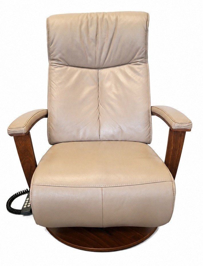 Tweedehands beige leren Prominent sta-op stoel  - 16835054, Ophalen of Verzenden, Gebruikt